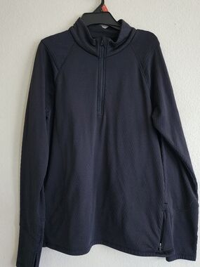 DSG Men's Cold Weather Fleece Quarter Zip Pullover - Black XL